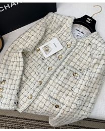 Chanel Women's Tweed Jacket Cream