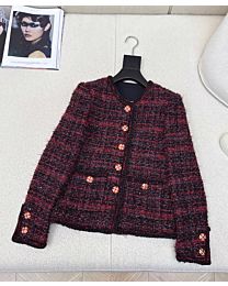 Chanel Women's Tweed Jacket Red