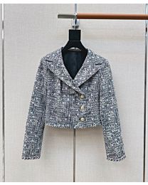 Chanel Women's Tweed Jacket Gray