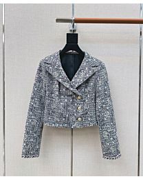 Chanel Women's Women's Cropped Jacket Gray