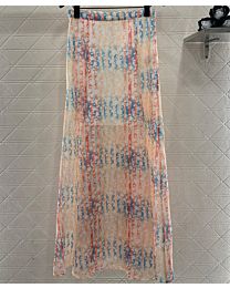 Chanel Women's Printed Silk Midi Skirt Pink