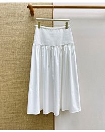 Chanel Women's Stretchy Loose-Fitting Maxi Dress White