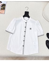 Chanel Women's Women's Short Sleeve Shirt White