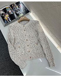 Chanel Women's Hollow 3D Texture Sweater Cream