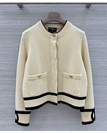Chanel Women's Cashmere-Blend Knit Cardigan Cream