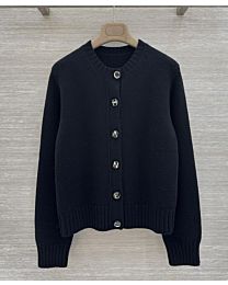 Chanel Women's Button-Front Knit Cardigan Black