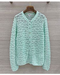 Chanel Women's Silk-Blend Cardigan Green