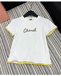 Chanel Women's Beaded T-shirt White
