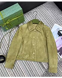 Gucci Women's Cashmere Sheepskin Jacket Green