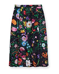 Gucci Women's Printed Silk Twill Pleated Midi Skirt In Multicolor