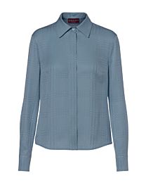 Gucci Women's Silk Shirt With GG Jacquard Pattern