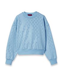 Gucci Women's Light-Cotton Jersey Sweatshirt With Crystals Blue