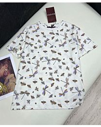 Gucci Women's Printed Cotton T-shirt White