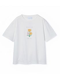 Gucci Women's Cotton T-shirt With Print White