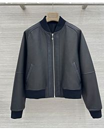 Hermes Women's Leather Jacket Black