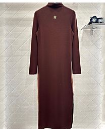 Loewe Women's Slim Fit Totem High Collar Bottoming Dress