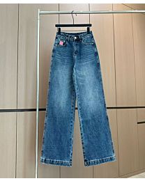 Loewe Women's Woven Double C Jeans Blue