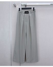Loewe Women's Wide-Leg Trousers With An Elastic Waist Gray