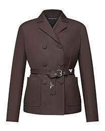 Louis Vuitton Women's Belted Double-Breasted Jacket Coffee