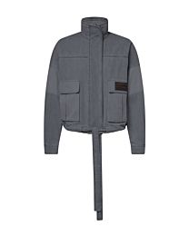 Louis Vuitton Women's Utility Pocket Washed Denim Jacket Gray