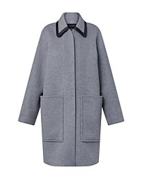 Louis Vuitton Reversible Coat With Detachable Collar Gray