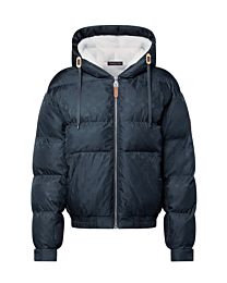 Louis Vuitton Women's Monogram Pattern Down Jacket Black