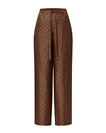 Louis Vuitton Women's Louis Vuitton Women's Monogram Print Baggy Pajama Pants Coffee