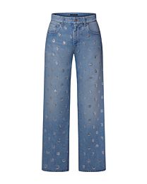 Louis Vuitton Women's Signature Sequin Jeans Blue