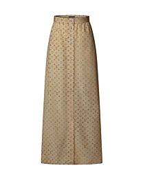Louis Vuitton Washed Monogram Maxi Skirt Coffee