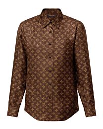 Louis Vuitton Women's Mahina Silk Shirt Coffee