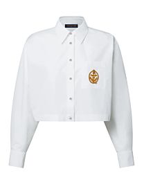 Louis Vuitton Women's Anchor Patch Cropped Shirt White