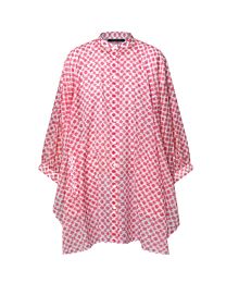 Louis Vuitton Women's Blurred Letter Bat Sleeve Dress Pink