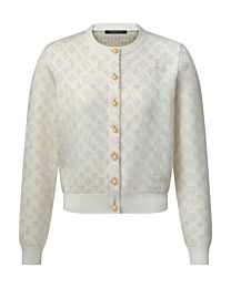 Louis Vuitton Women's Monogram Brushed Knit Cardigan Cream