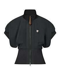 Louis Vuitton Women's Fitted Waist Zip-Up Jacket Black
