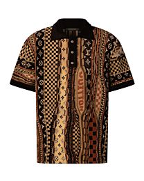 Louis Vuitton Women's Short-Sleeved Polo Shirt Coffee