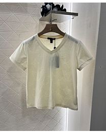 Louis Vuitton Women's Jacquard T-shirt Cream