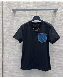 Louis Vuitton Women's Monogram Pocket Tee Black