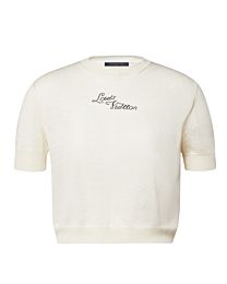 Louis Vuitton Women's Signature Sheer Knit Top White