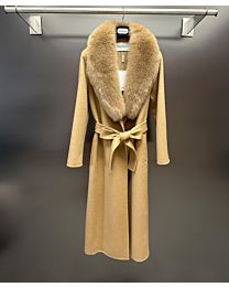 Max Mara Women's Wool-Blend Long Coat Coffee