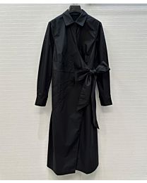 Max Mara Women's Wrap Collar Dress Black