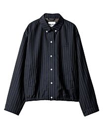 Miu Miu Women's Pinstriped Blouson Jacket Black