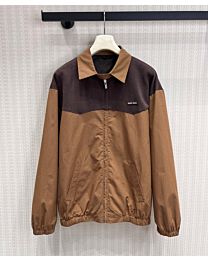 Miu Miu Women's Checked Blouson Jacket Coffee