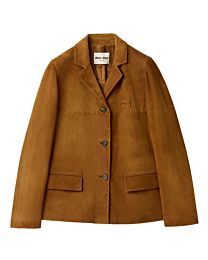 Miu Miu Women's Suede Jacket Coffee