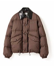 Miumiu Women's Functional Silk Down Short Jacket Coffee