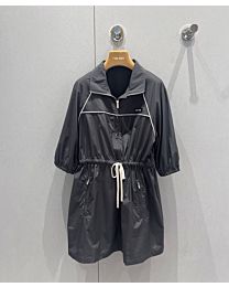 Miu Miu Women's Drawstring Waist Dress Black