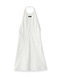Miu Miu Women's Cady Eyelet Lace Mini-Dress White