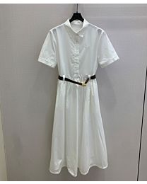 Miu Miu Women's Cotton Poplin Dress White