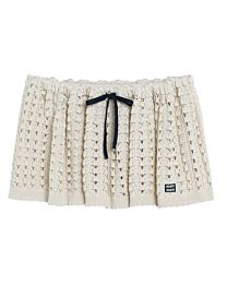Miu Miu Women's Natural Cotton Miniskirt Cream