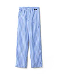 Miu Miu Women's Striped Poplin Pajama Pants Blue