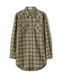 Miumiu Women's College Style Long Shirt Green
